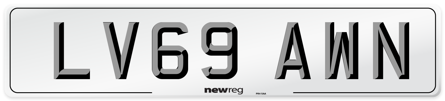 LV69 AWN Number Plate from New Reg